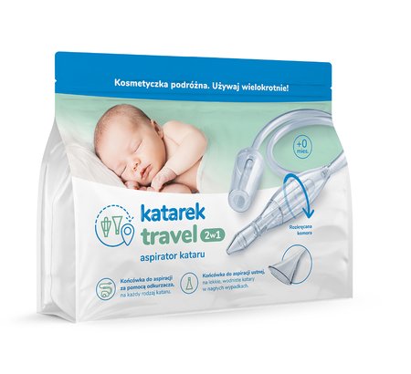 KATAREK TRAVEL 2w1 Aspirator kataru - zestaw na katar do odkurzacza i aspiracji ustnej