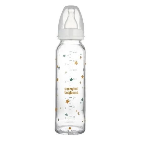 CANPOL 42/201 Butelka szklana 240ml.dekorowana