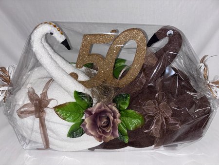Zestaw ręczników „50” – Łabędzie